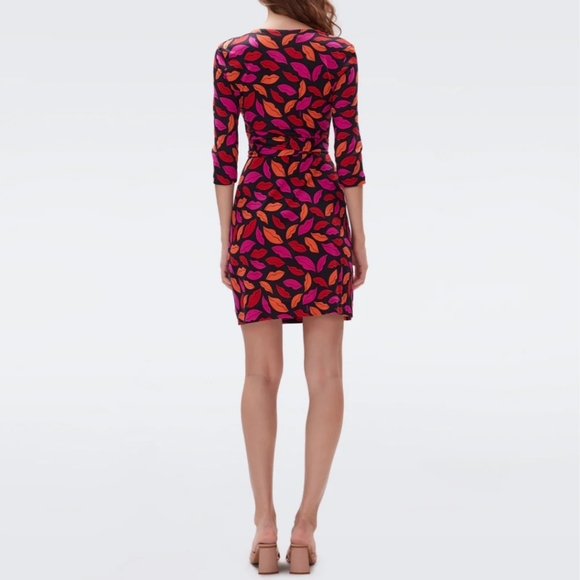 DIANE VON FURSTENBERG Julian Silk Jersey Wrap Dress in Midnight Kiss Multi - Picture 15 of 15